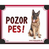 Tabuľka Pozor Pes - nemecký ovčiak